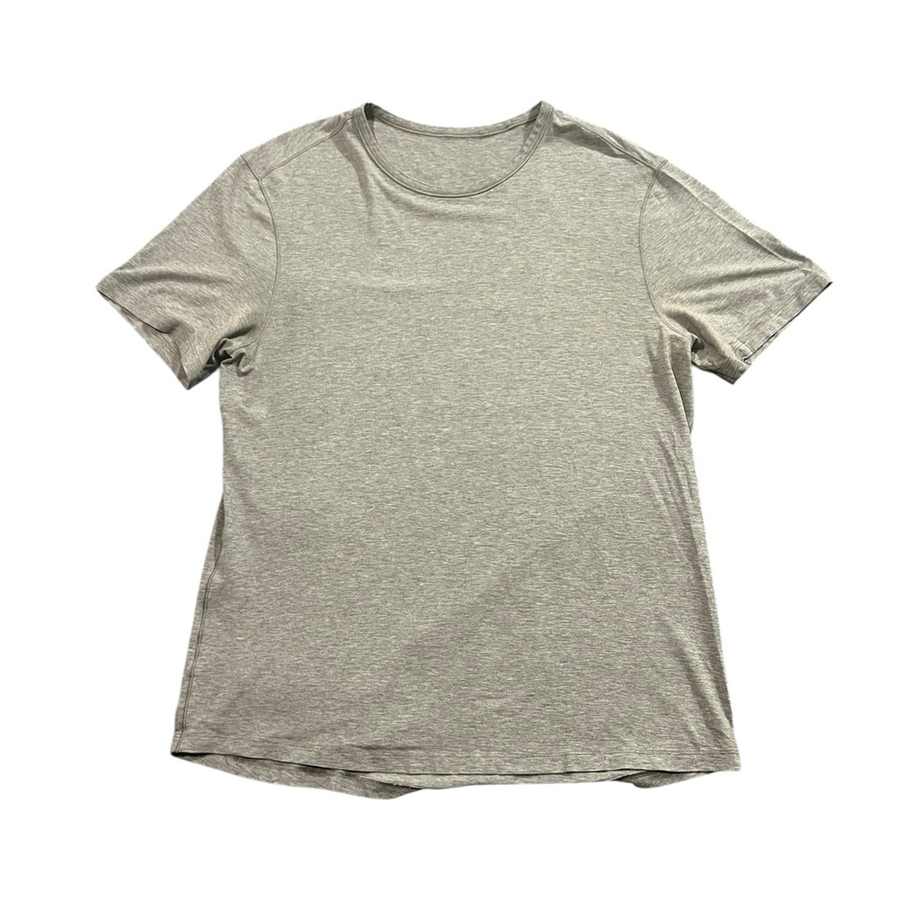 Lululemon Fundamental Tee Shirt Mens L Grey Short Sleeve Athletic Stretch Tee
